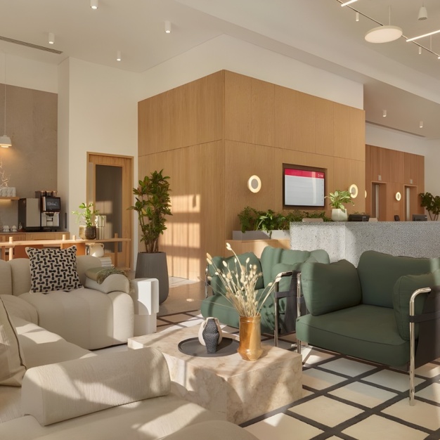 Reception area at New Street Square, Land Securities Group PLC in Holborn