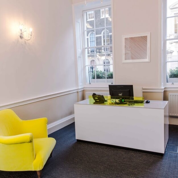Reception area at Southampton Place, The Boutique Workplace Company in Holborn