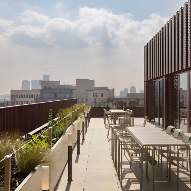 Roof terrace in New Street Square, Land Securities Group PLC, Holborn