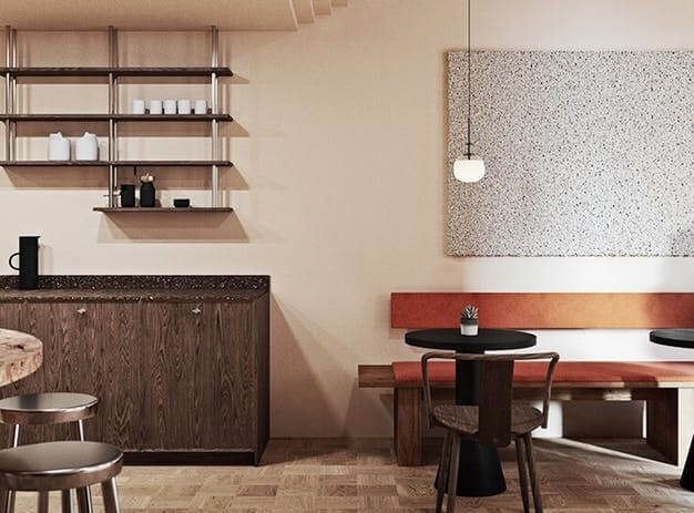 The breakout area - Red Lion Square, FORA (Holborn)