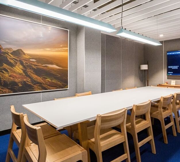 The meeting room at Waterhouse Square, WeWork in Holborn