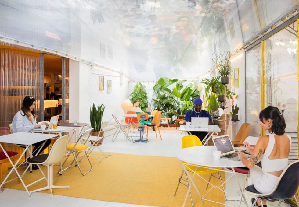 The communal space at Princes Place, Second Home Ltd in Holland Park