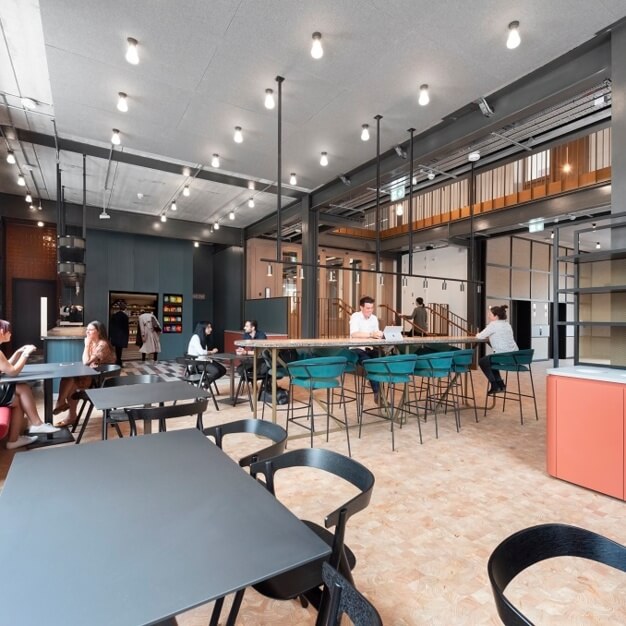 A breakout area at Workspace Group Plc, Cremer Street, Hoxton