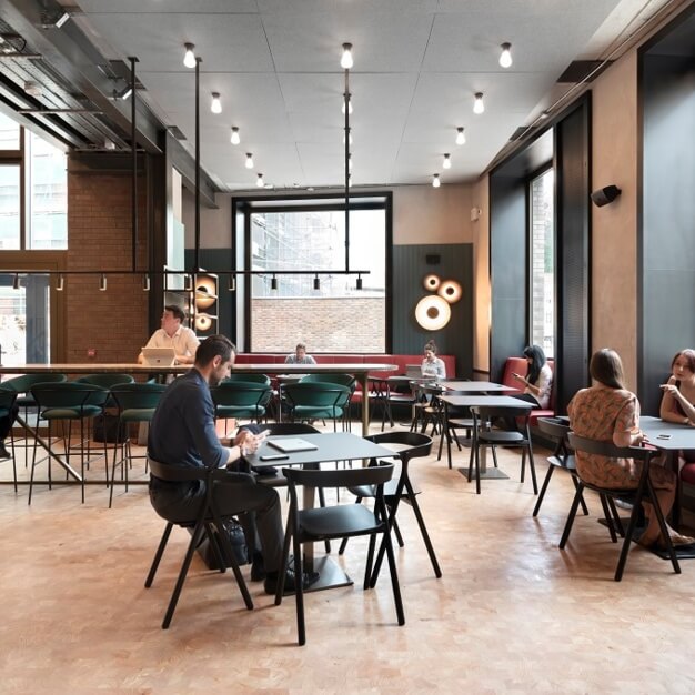A breakout area in Cremer Street, Workspace Group Plc, Hoxton
