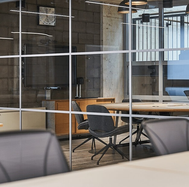 The meeting room at Hoxton Square in London, The Boutique Workplace Company