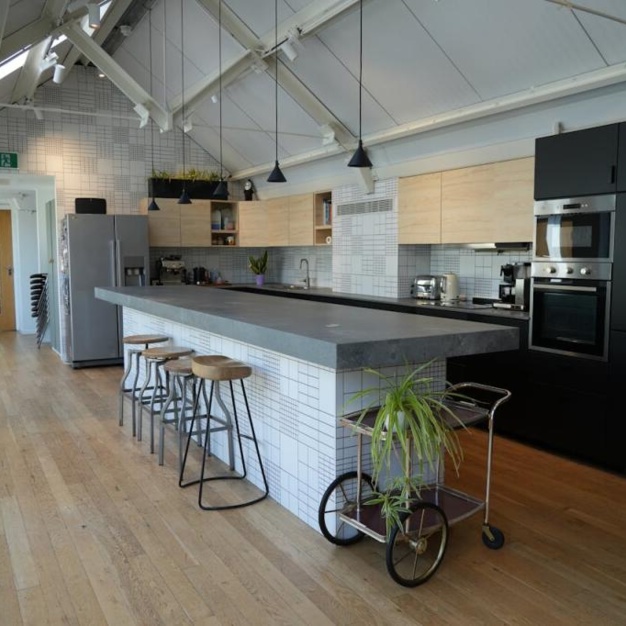 Use the dedicated kitchen at Playground Gardens, Base Offices in Hoxton