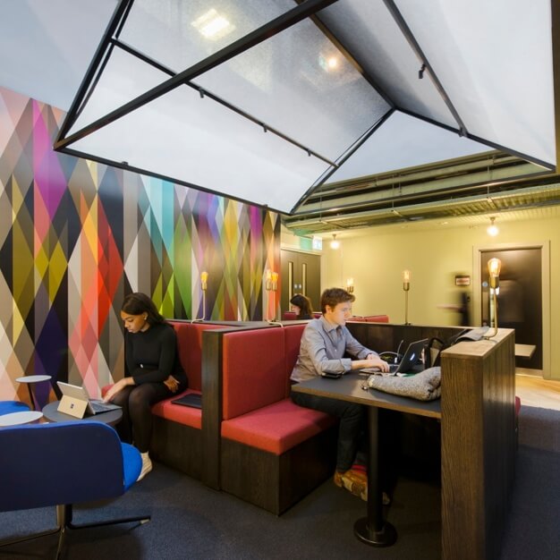 Breakout area at Wharf Road, Workspace Group Plc in Islington