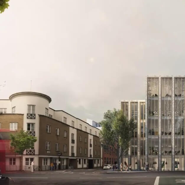 The building at Essex Road, Workspace Group Plc in Islington