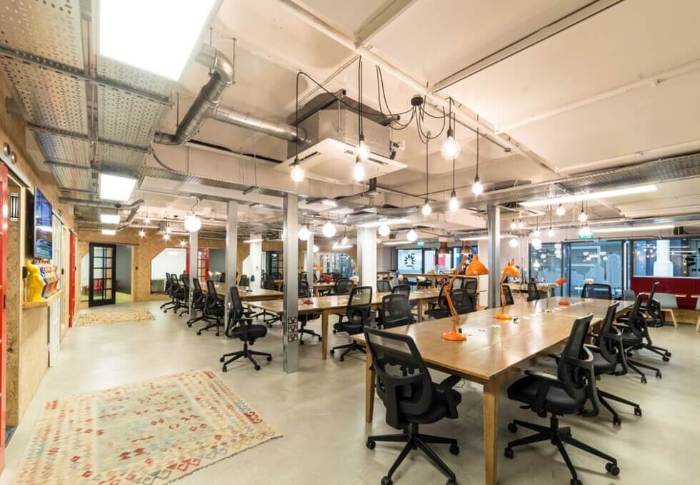 The communal space at Upper Street, Business Design Centre in Islington
