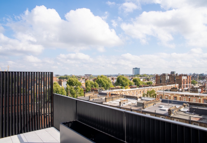 Roof terrace in Wrights Lane, Huckletree, Kensington