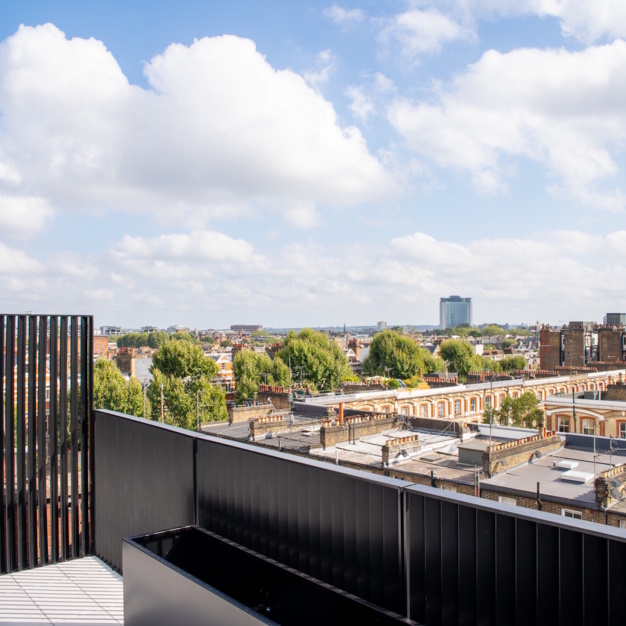 Roof terrace in Wrights Lane, Huckletree, Kensington
