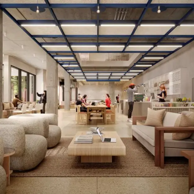 A breakout area in Beaconsfield Street, FORA, King's Cross