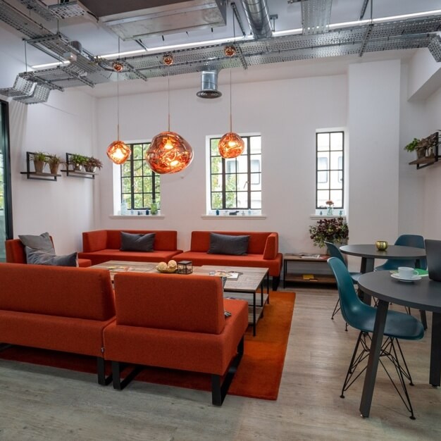 A breakout area in Euston Road, Scope Space, King's Cross