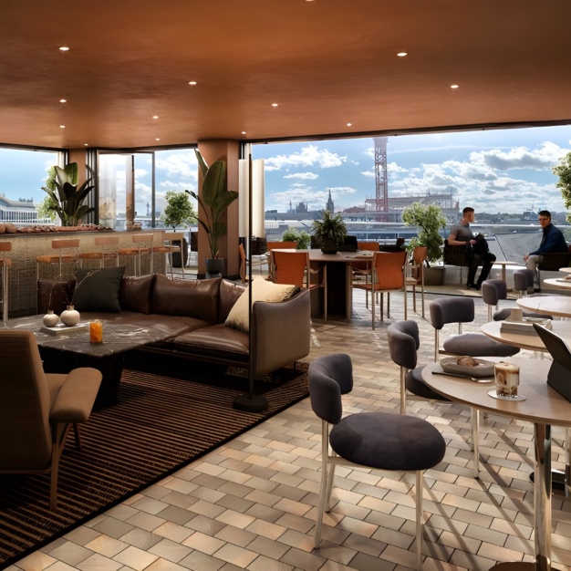 Breakout area at York Way, Land Securities Group PLC in King's Cross