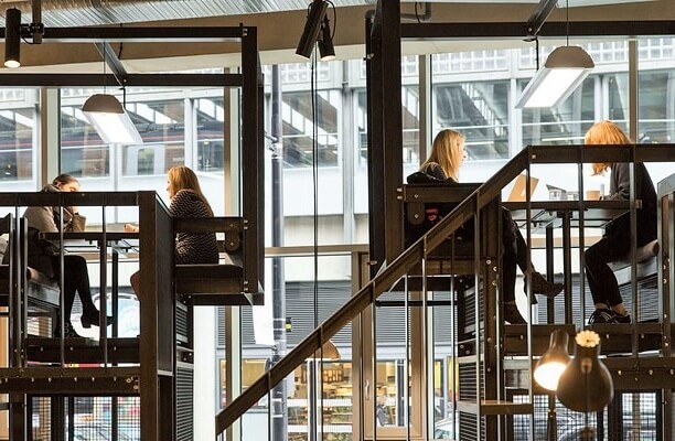 Breakout space in Pancras Square, King's Cross, FORA