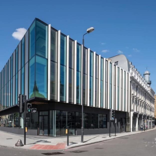 Building outside at Kings Cross Bridge, Landmark Space, King's Cross
