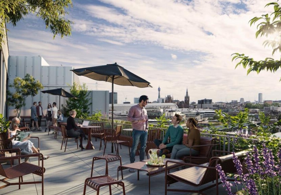 The balcony/terrace - Colliers, Regent's Wharf, King's Cross