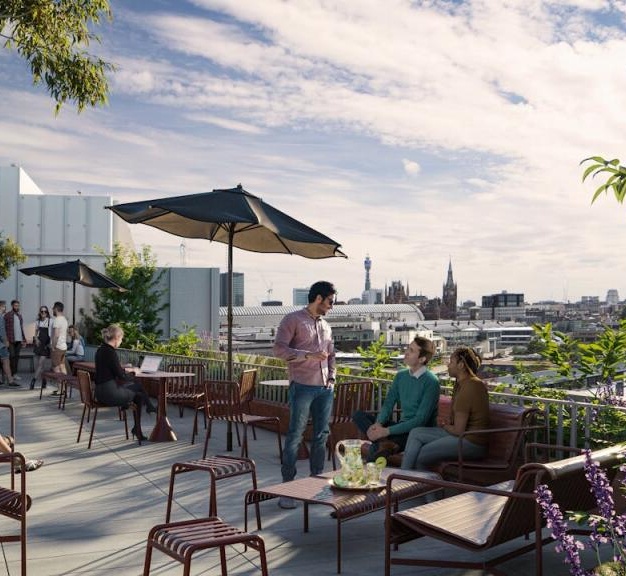 The balcony/terrace - Colliers, Regent's Wharf, King's Cross