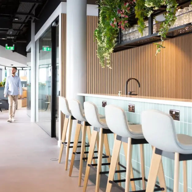 The breakout area - Kings Cross Bridge, Landmark Space in London
