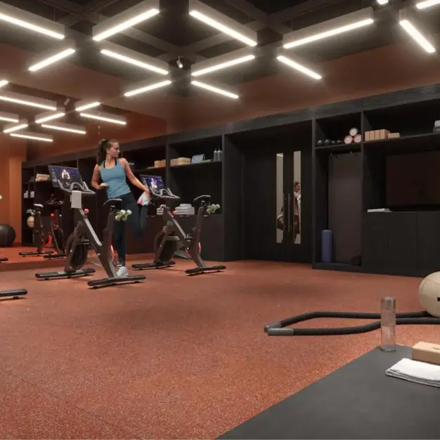 The gym at Beaconsfield Street, FORA in King's Cross