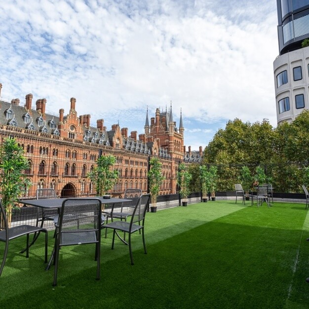 The roof terrace at Euston Road, Scope Space in King's Cross