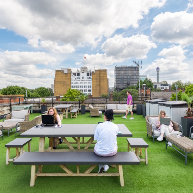 Use the roof terrace at Chalton Street, The Boutique Workplace Company (King's Cross)