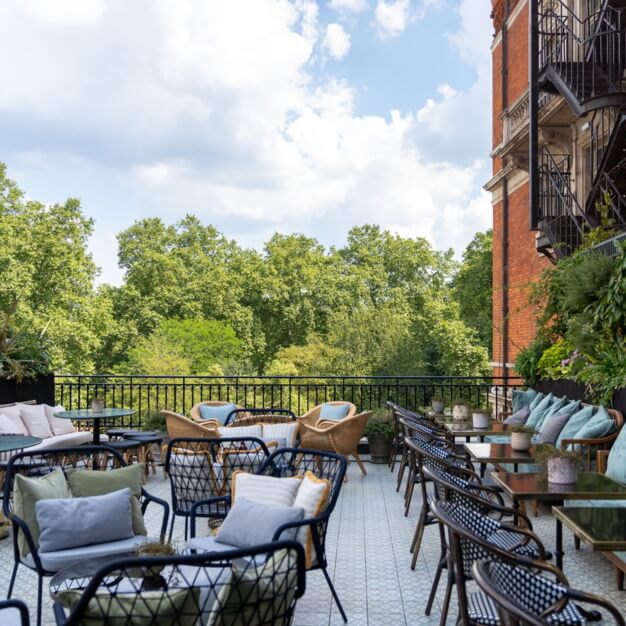 The roof terrace at Knightsbridge, Ocubis in Knightsbridge