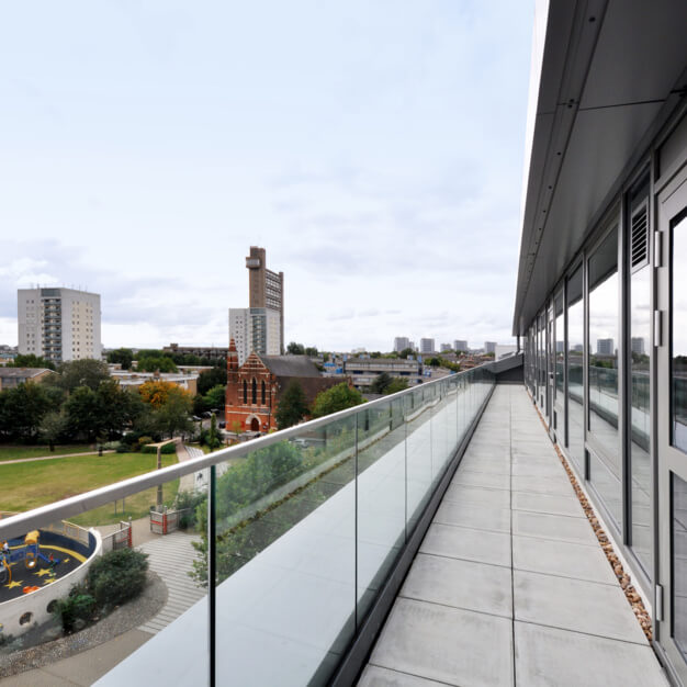 Balcony/terrace at Kensal Road, Workspace Group Plc, Ladbroke Grove