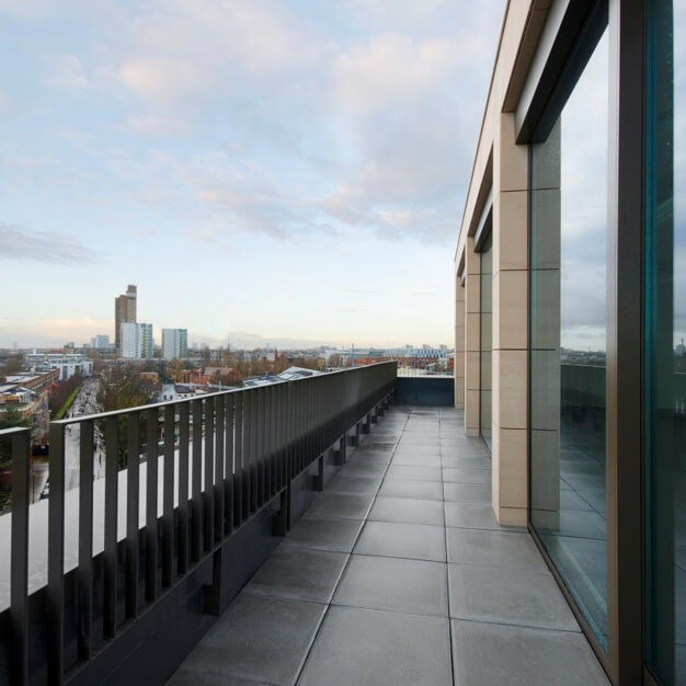 Balcony/terrace at Ladbroke Grove, Workspace Group Plc,