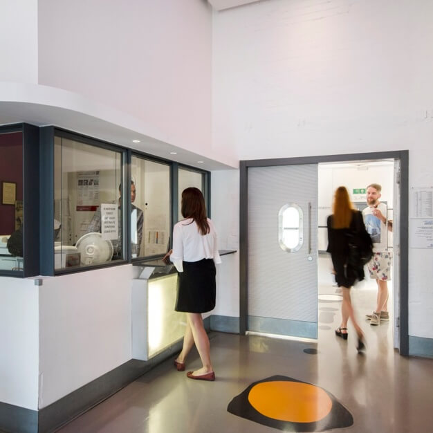 Reception area at Barlby Road, Workspace Group Plc in Ladbroke Grove