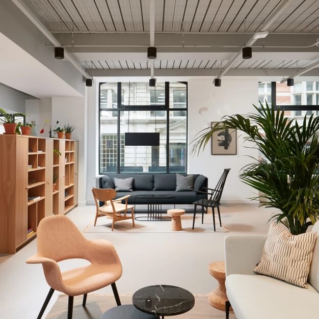 A breakout area in New Broad Street, Regus, Liverpool Street