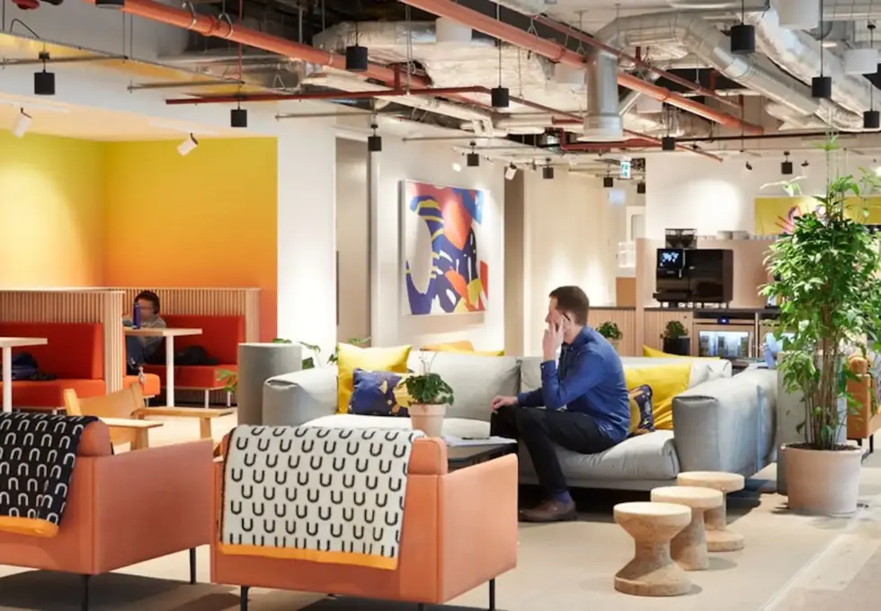 Client Breakout space - Houndsditch, WeWork in Liverpool Street