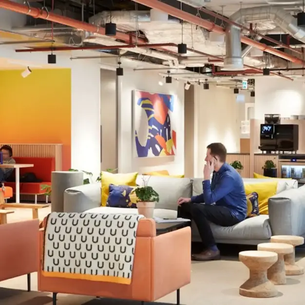 Client Breakout space - Houndsditch, WeWork in Liverpool Street