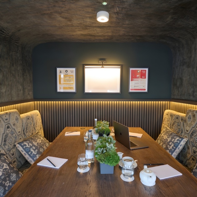 The breakout area at Christopher Street, Eight Members Club Ltd in Liverpool Street