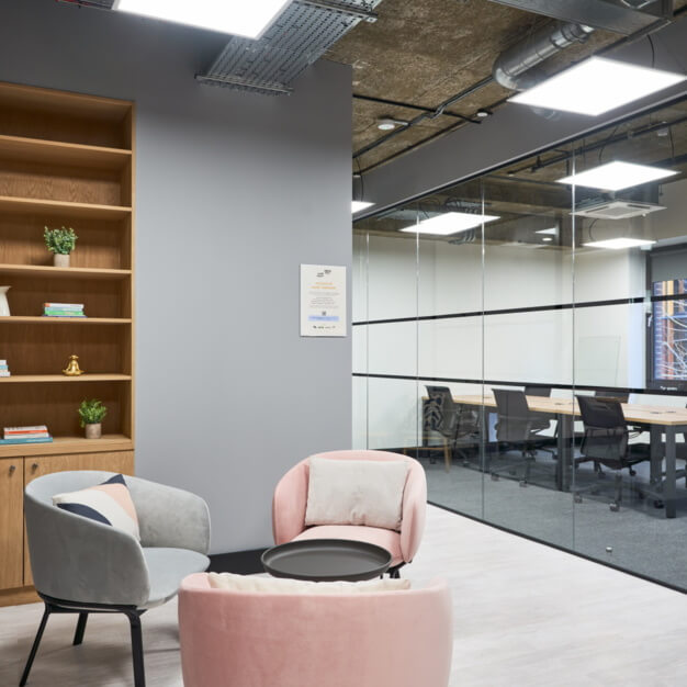 The breakout area on Crown Place, Work.Life (Liverpool Street)