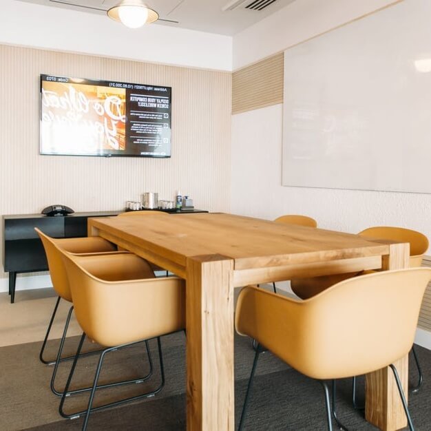 The meeting room at Devonshire Square, WeWork (Liverpool Street)