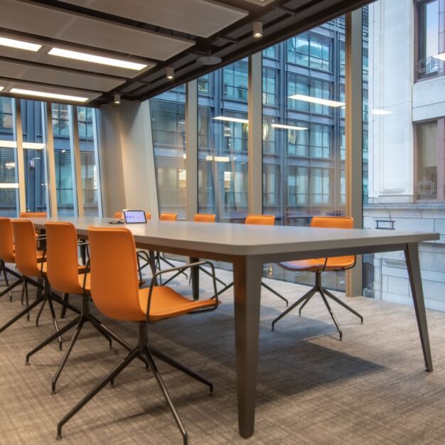 The meeting room at St Mary Axe, Industrious UK Holdings Ltd in Liverpool Street
