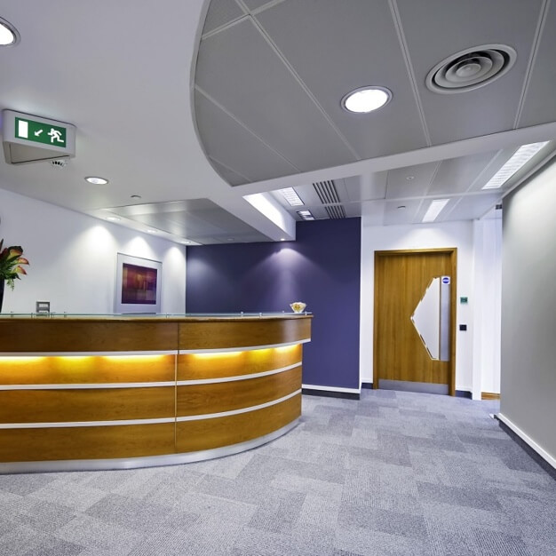 The reception at Old Broad Street, Regus in Liverpool Street