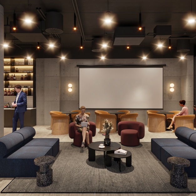 A breakout area in Emerson Street, Citibase, London Bridge