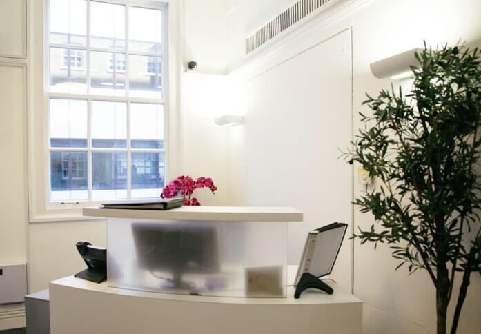 The reception at St Thomas Street, The Boutique Workplace Company in London Bridge
