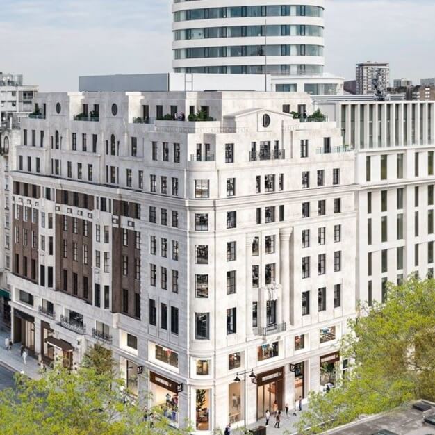 Building external for Great Cumberland Place, X and Why Ltd, Marble Arch