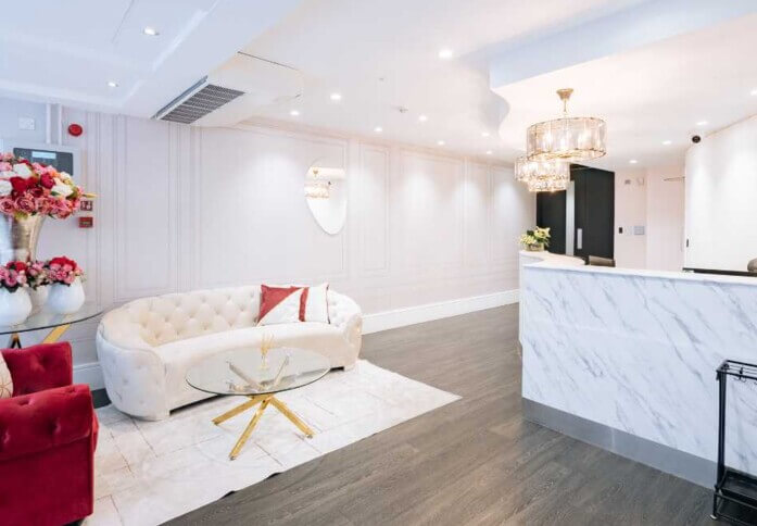 Reception area at Upper Berkeley Street, One Avenue Group in Marble Arch