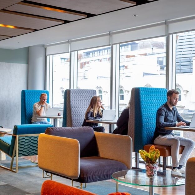 The breakout area in Landmark Space, Portman Street, Marble Arch