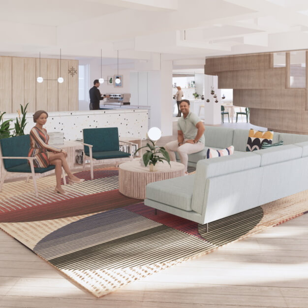 A breakout area in Bird Street, FORA, Marylebone