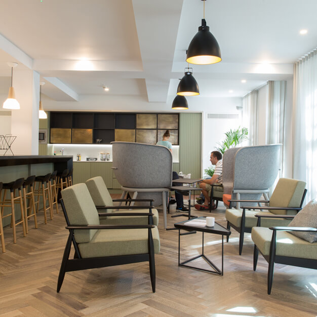A breakout area in Wimpole Street, FORA, Marylebone
