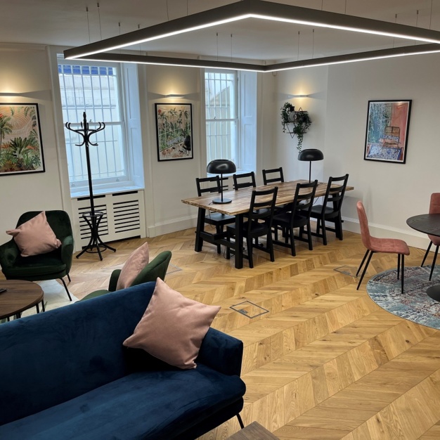 Breakout area at Chandos Street, Podium Space Ltd in Marylebone