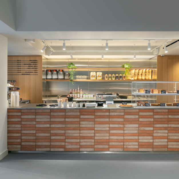 Café area at Portland Place, Spacemade, Marylebone