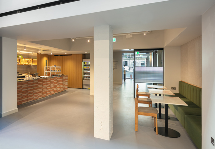 Café/restaurant within Portland Place, Spacemade, Marylebone