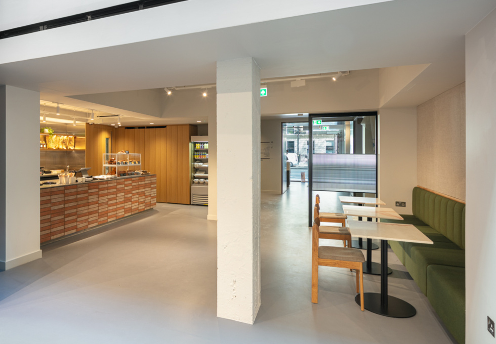 Café/restaurant within Portland Place, Spacemade, Marylebone
