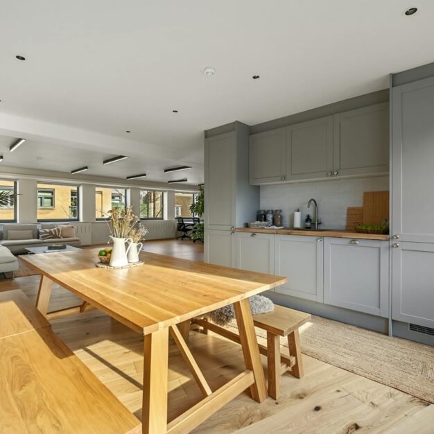 Dedicated kitchenette at Manchester Street, Kontor in Marylebone